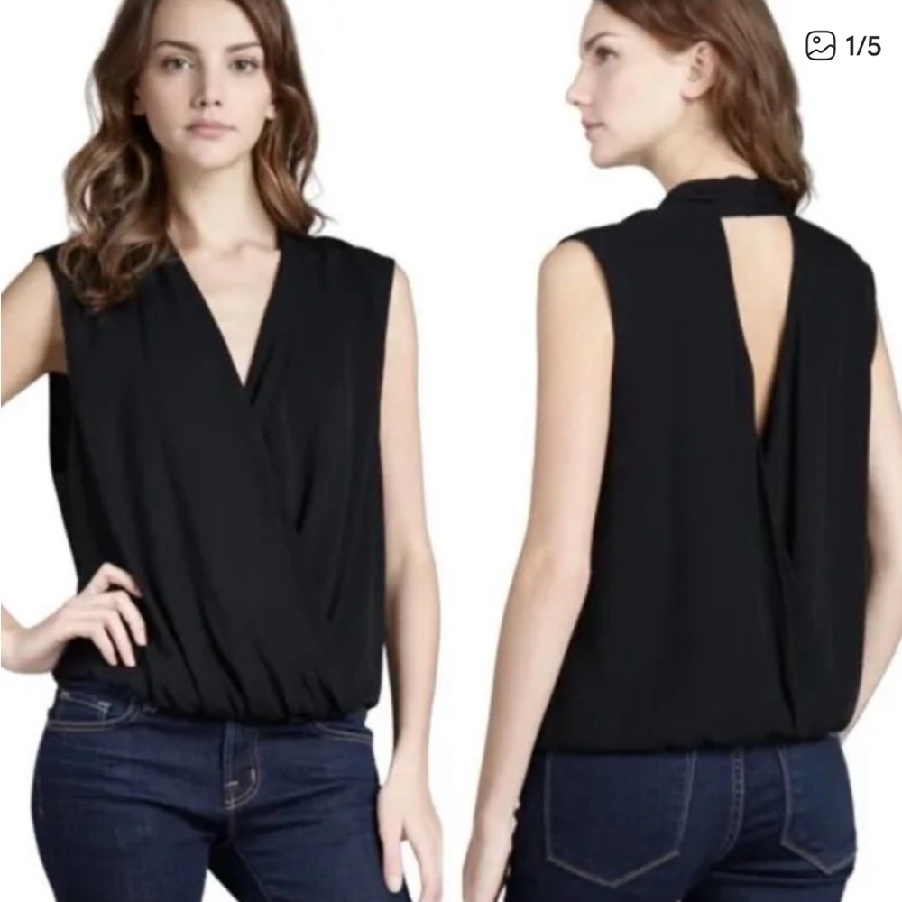 Haute Hippie NWT Black Sleeveless Blouse